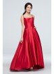 Double Skinny Strap Satin Ball Gown with Pockets Blondie Nites 1620BN