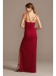 Double Spaghetti Strap Deep-V Dress with Slit Emerald Sundae CVA3405600