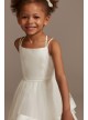 Double Strap Flower Girl Dress with Satin Edge Hem  WG1413