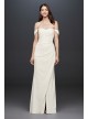 Draped Off-The-Shoulder Crepe Sheath Gown DB Studio INT19673