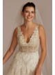 Drop Waist Beaded Applique Tall Wedding Gown Galina Signature 4XLSWG923