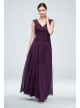 Embellished Bodice V-Neck Gown with Cap Sleeves  VC7217