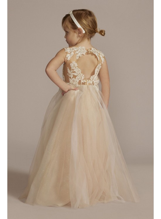 Embellished Glitter Tulle Flower Girl Dress DB Studio WG1452