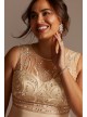 Embellished Illusion Bodice A-Line Plus Size Gown  WBM2081