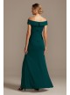 Embellished Leaf Off-the-Shoulder Gown with Slit Alex Evenings 8160198