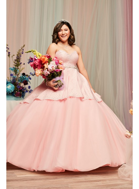 Embellished Plus Quince Gown with Detachable Skirt Fifteen Roses 8FR2110