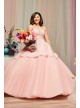 Embellished Plus Quince Gown with Detachable Skirt Fifteen Roses 8FR2110