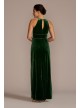 Embellished Velvet Sheath Dress with Keyholes Oleg Cassini WBM2833