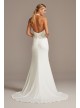 Embellished Waist Plunge Halter Wedding Dress  SWG838