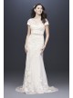 Embroidered Cap Sleeve Illusion Wedding Dress Melissa Sweet 4XLMS251199