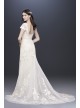 Embroidered Cap Sleeve Illusion Wedding Dress Melissa Sweet 4XLMS251199