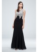 Embroidered Crystal-Accented Vines Gown with Shawl Alex Evenings 160073D