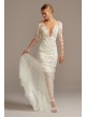 Embroidered Floral Illusion Bodysuit Wedding Dress  SWG851