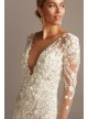 Embroidered Floral Illusion Bodysuit Wedding Dress  SWG851