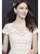 Embroidered Illusion Cap Sleeve Wedding Dress Melissa Sweet MS251199