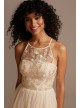 Embroidered Illusion Neck Glitter Tulle Dress Speechless X44291TA81