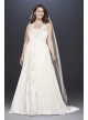 Embroidered Lace Satin Plus Size Wedding Dress  Collection 9OP1356