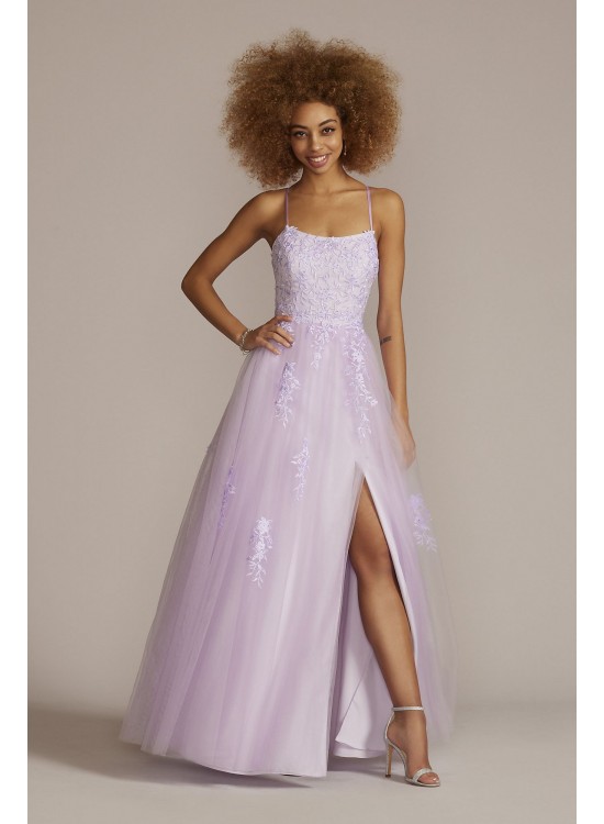 Embroidered Lace Tulle A-Line Dress Jules and Cleo WBM2780