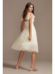 Embroidered Love Note Short Tulle Wedding Dress Melissa Sweet MS161233