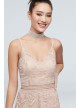 Embroidered Metallic Overlay Dress with Illusion Speechless D80161TFB