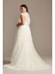 Embroidered Mock Neck Tall Plus Wedding Dress Melissa Sweet 4XL8MS251205