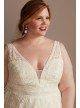 Embroidered Plus Size Tulle Skirt Wedding Dress  8CWG888