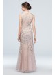 Embroidered Sequin Flower V-Neck Tulle Gown Alex Evenings 8117859