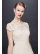 Extra Length Cap Sleeve Gown with Illusion Neck  4XLCMK513