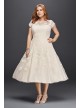 Extra Length Cap Sleeve Illusion Wedding Dress  4XL8CMK513