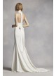 Extra Length High Neck Halter Crepe Sheath Gown  4XLVW351263