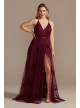 Flocked Tulle Low-Back Bridesmaid Dress  GS290044