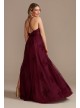 Flocked Tulle Low-Back Bridesmaid Dress  GS290044