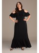 Floor-Length Cold Shoulder Plus Maxi Dress Kiyonna 11212202