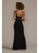 Floor Length Crepe Gown with Beaded Mesh Detail Jules and Cleo WBM2787