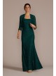 Floor Length Lace Sheath with Bolero Jacket Oleg Cassini WBM2530