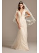 Floral Applique Cap Sleeve Petite Wedding Dress Melissa Sweet 7MS251218