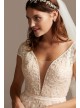 Floral Applique Cap Sleeve Petite Wedding Dress Melissa Sweet 7MS251218