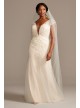 Floral Applique Cap Sleeve Plus Size Wedding Dress Melissa Sweet 8MS251218