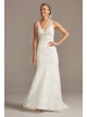 Floral Applique Illusion V-Back Wedding Dress Melissa Sweet MS251211