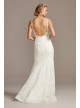 Floral Applique Illusion V-Back Wedding Dress Melissa Sweet MS251211