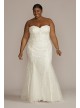 Floral Applique Mermaid Plus Size Wedding Dress DB Studio 9WG4049