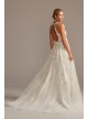 Floral Applique Open Back Petite Wedding Dress  7SWG841