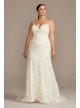 Floral Applique Spaghetti Plus Size Wedding Dress  Collection 9WG3981