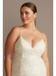 Floral Applique Spaghetti Plus Size Wedding Dress  Collection 9WG3981