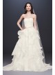 Floral Applique Wedding Dress with Tiered Skirt  CWG822