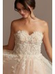 Floral Bead Tall Wedding Dress with Metallic Tulle  4XLSWG871