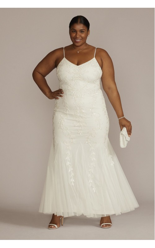 sheath-plus-size-wedding-dress-with-lace-flutter-sleeves