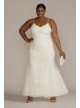 Floral Beaded Sheath Plus Size Wedding Dress DB Studio 9WGIN5113