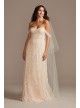 Floral Beaded Wedding Dress with Removable Sleeves Melissa Sweet MS251234