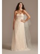 Floral Beaded Wedding Dress with Removable Sleeves Melissa Sweet MS251234